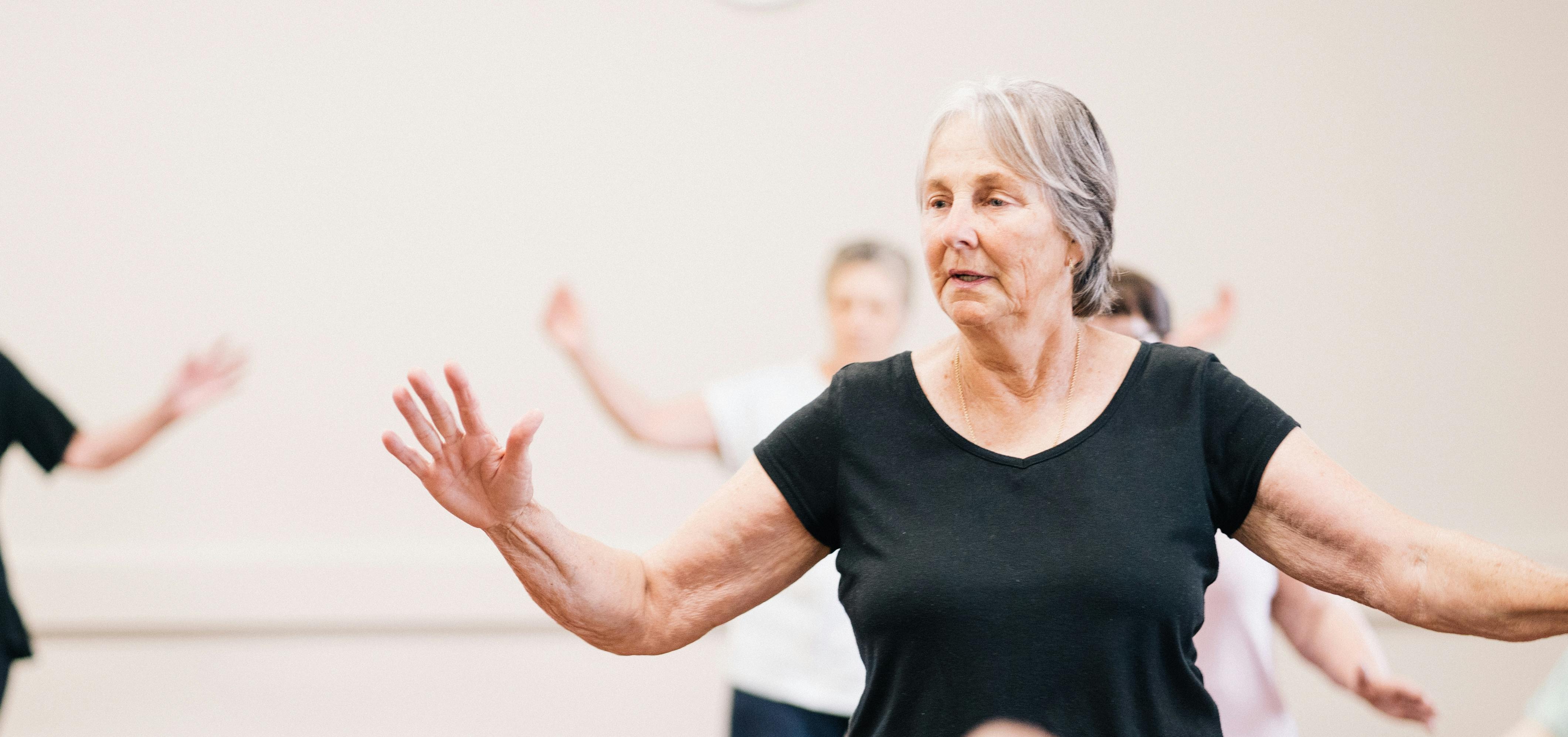 Older woman dancing