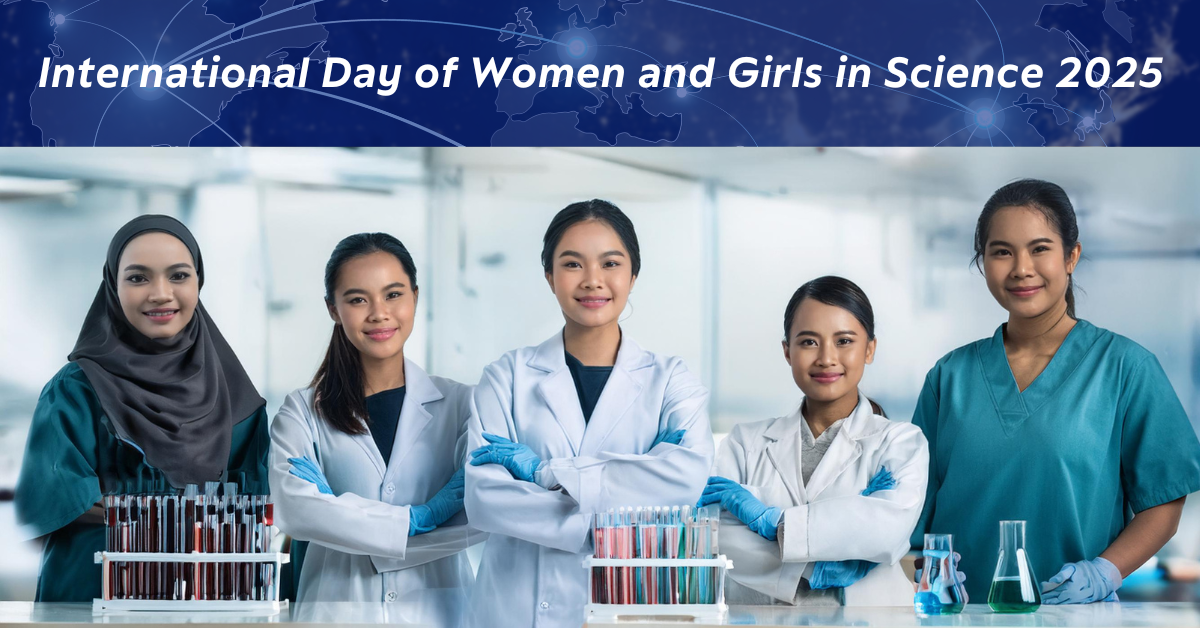 Photo of women from different cultures in a science lab