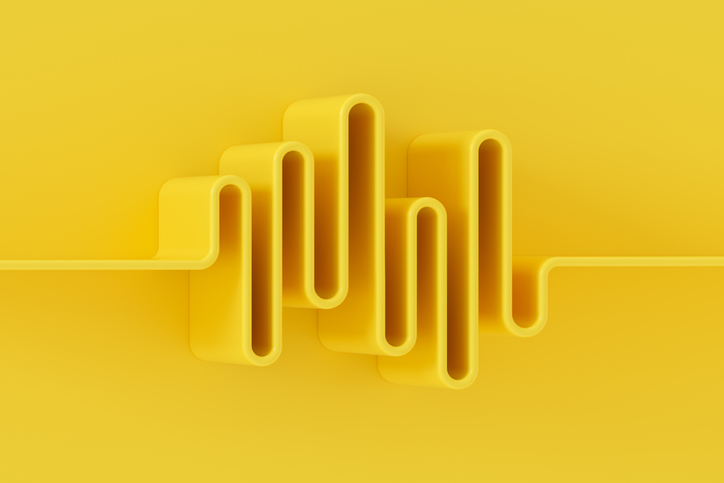Yellow three-dimensional waves