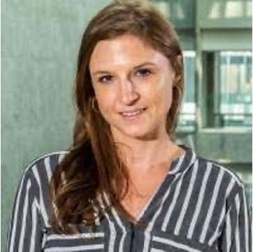 image of women in a stripy shirt and brown hair