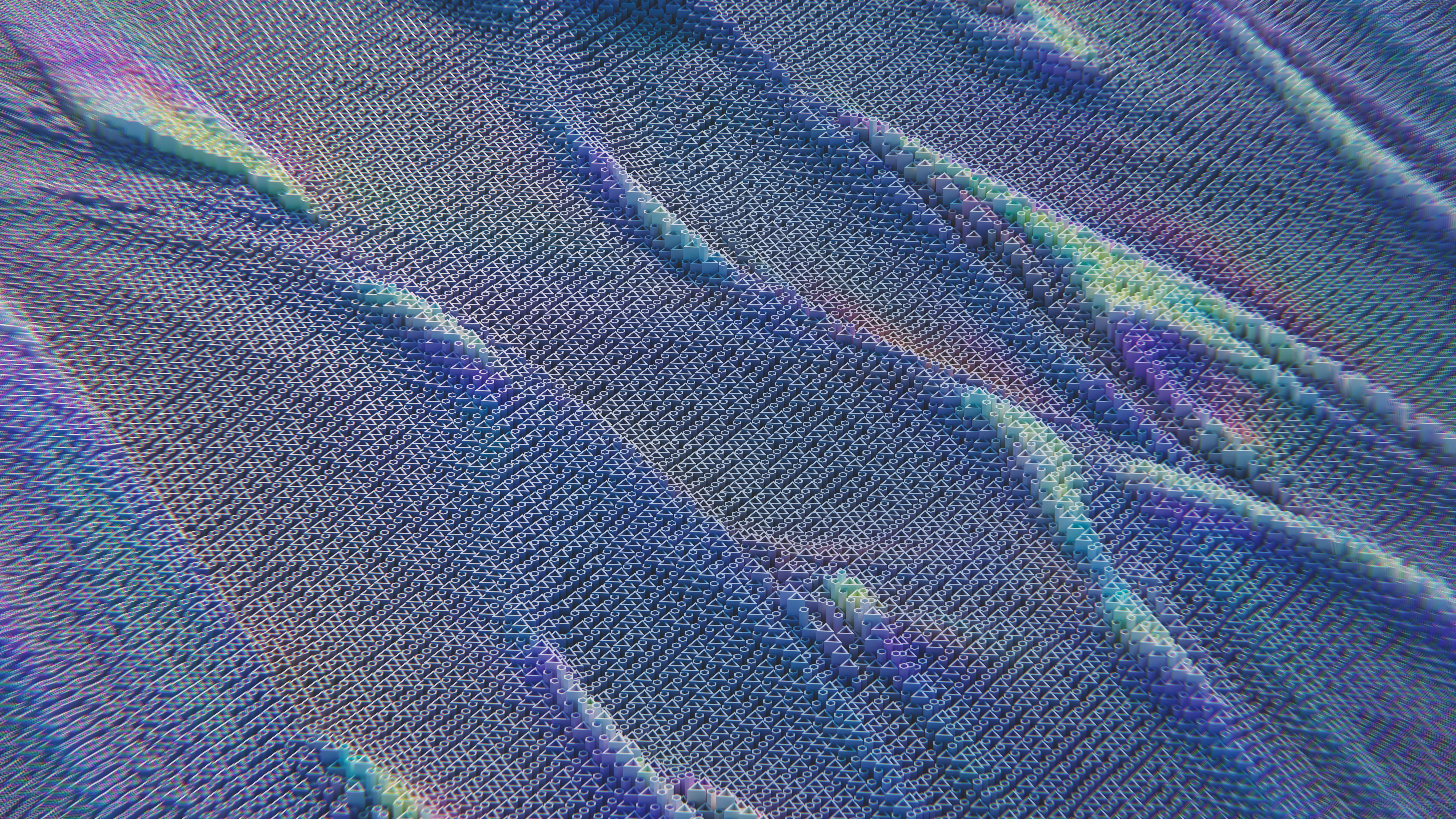 abstract blue/green/purple wave