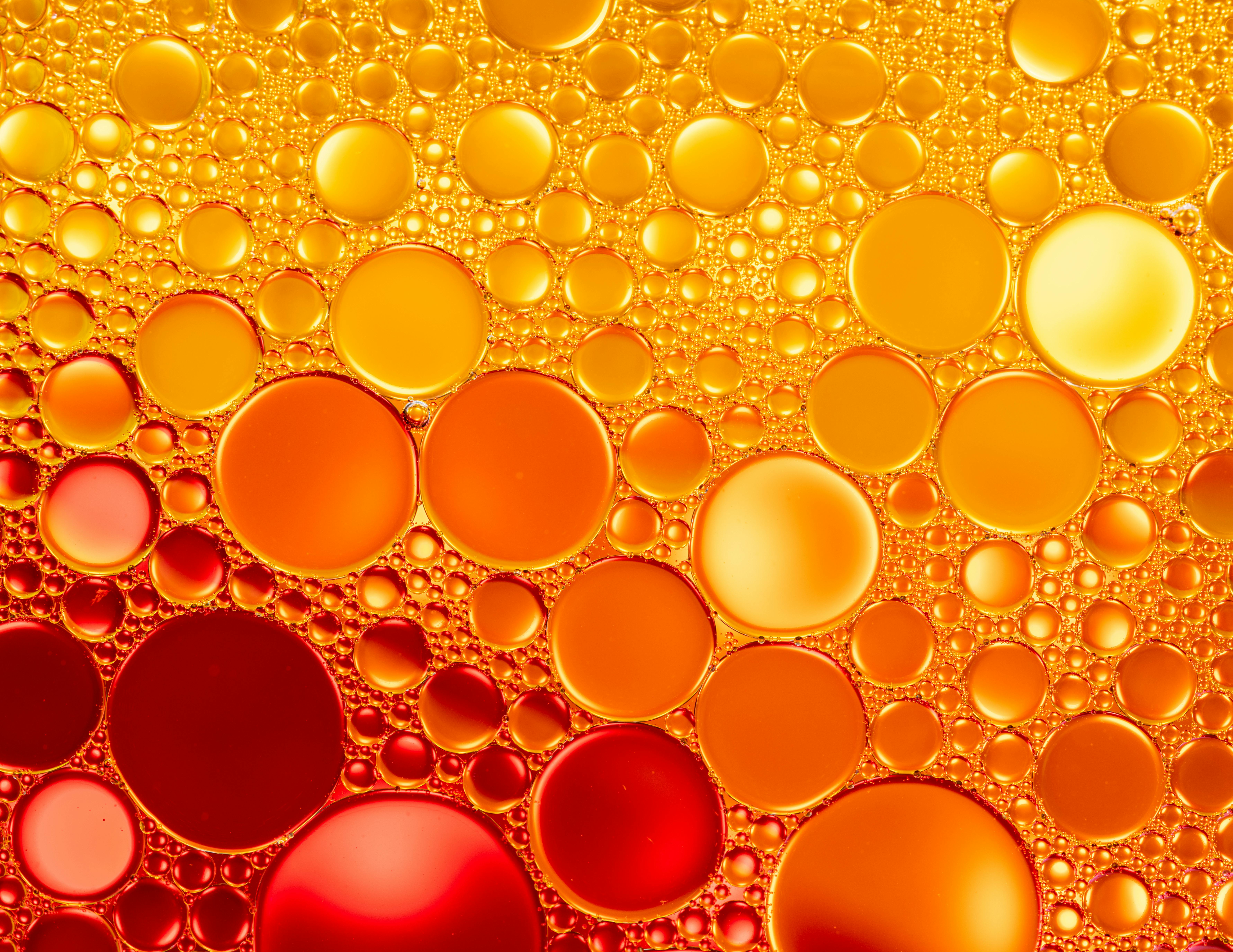 red to yellow gradient bubbles
