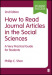 How to Read Journal Articles in the Social Sciences
